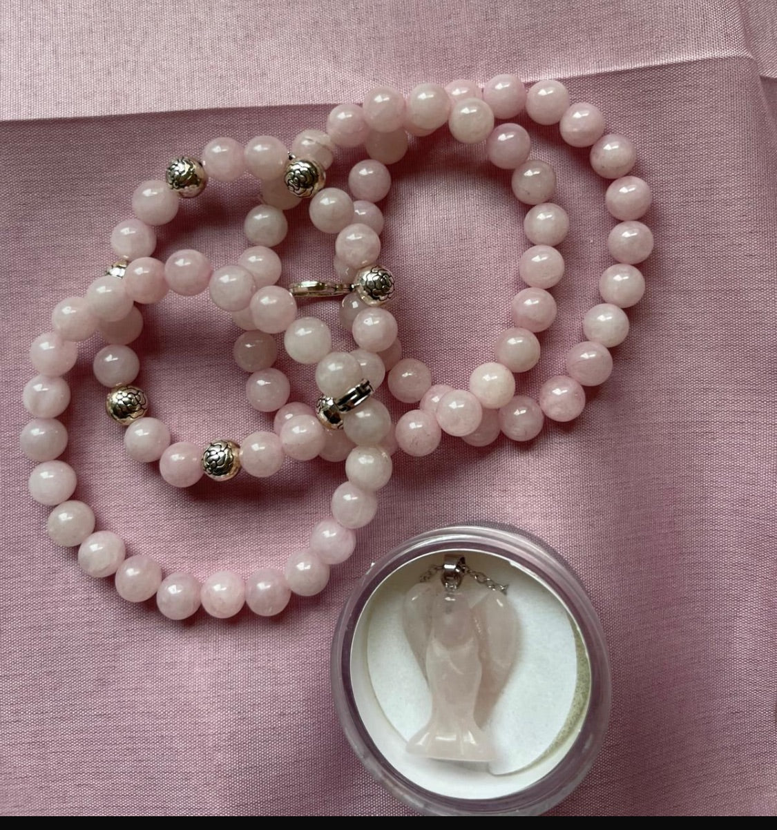 Bracelet en Quartz Rose