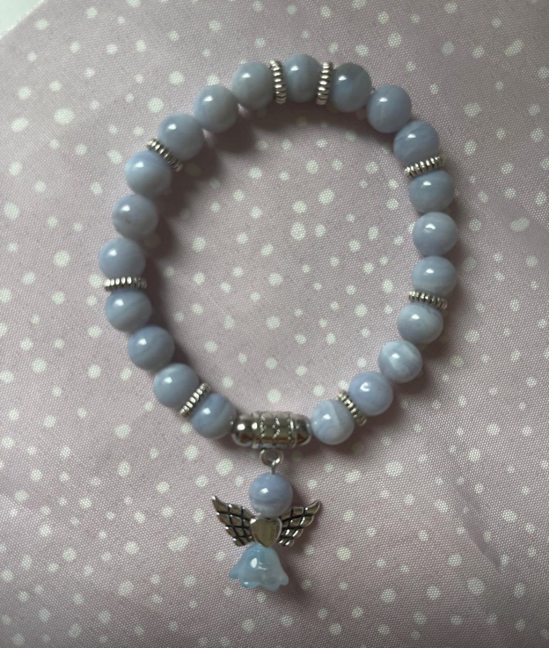 Bracelet en Calcédoine Bleue – Douceur & Communication